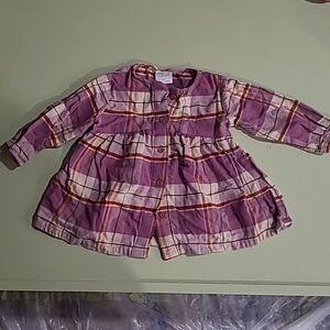 Little Co by Lauren Conrad baby girls plaid pink and white 6 month dress
